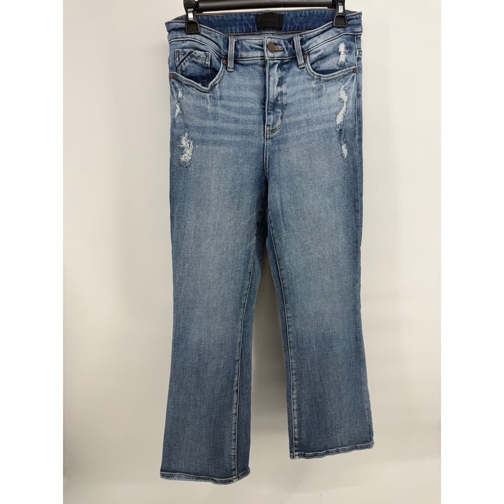 Buckle Black Fit No 75 Bootcut Jeans 27x30 Medium Wash Distressed Stretch Denim